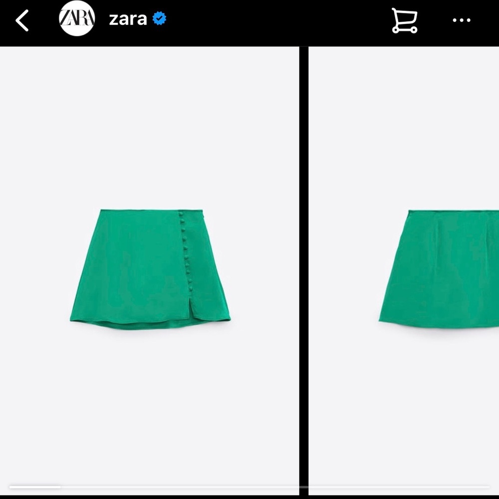 BRAND NEW ZARA SKIRT WITH SLIT AND SHORTS ATTACHED UNDER